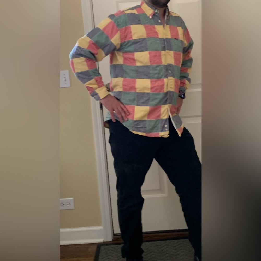 Euc Shirt: Patchwork, Gingham, Vintage, Faconnabl… - image 2